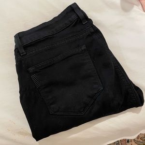 Paige low/mid ride skinny black jeans